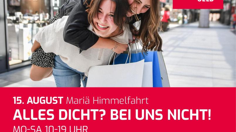 Das Outlet Center Selb ist auch an Mariä Himmelfahrt für seine Kunden da. Bild: exb