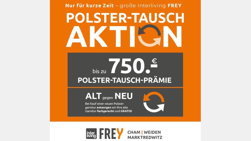 Aus Alt mach Neu – Kunden können von bis zu 750 € Polster-Tausch-Prämie profitieren. Bild: Interliving FREY