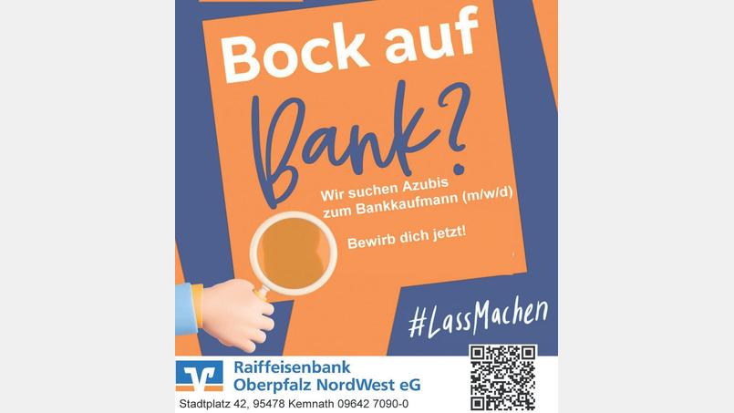 Auch die Raiffeisenbank Oberpfalz NordWest wird vertreten sein. Bild: Raiffeisenbank Oberpfalz NordWest
