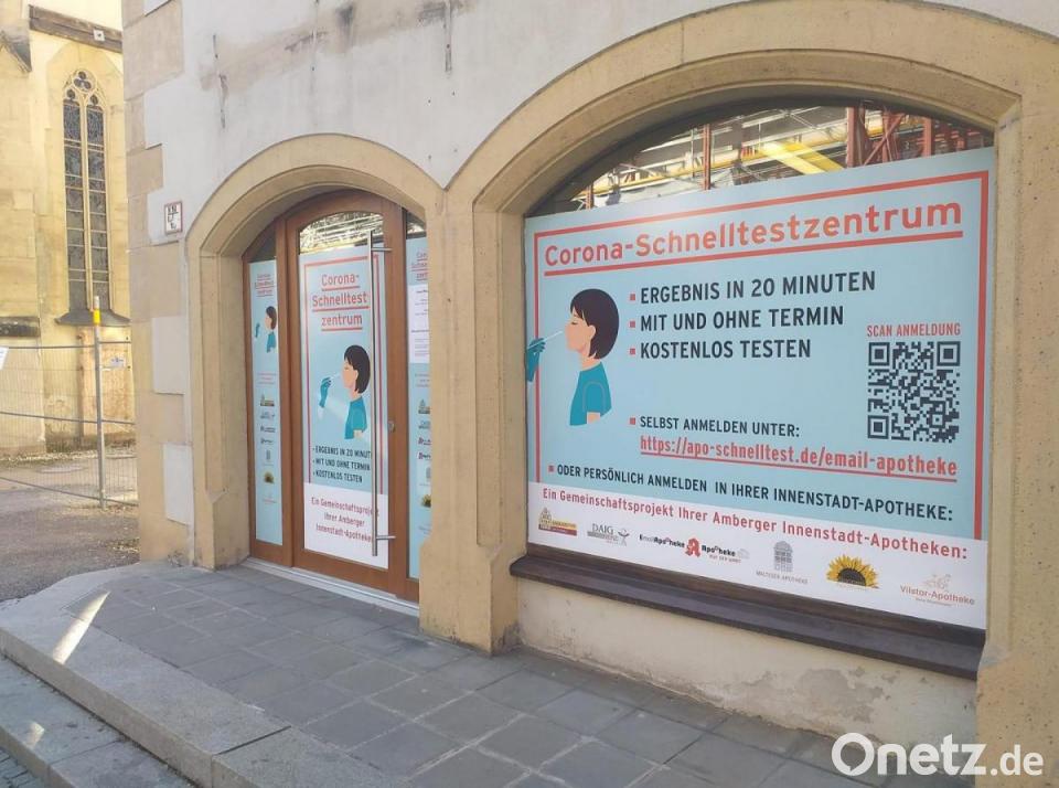 Neues CoronaTestzentrum in der Innenstadt von Amberg