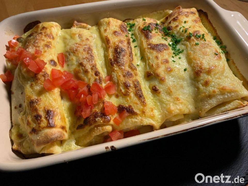 Crespelle mit feinem Ragout