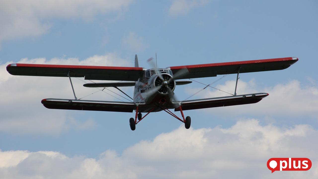 Antonov An-2 biplane, the high-flyer at the airshow in Tirschenreuth
