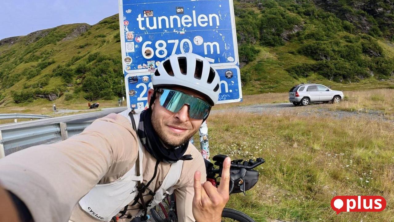 Es ist geschafft: Thomas Mencel erreicht unter Schmerzen das Nordkap