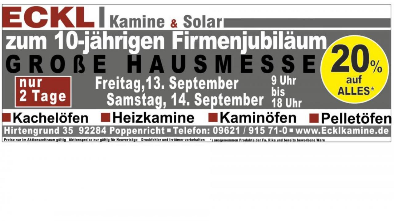 Eckl Kamine & Solar Gmbh & Co.kg www.onetz.de
