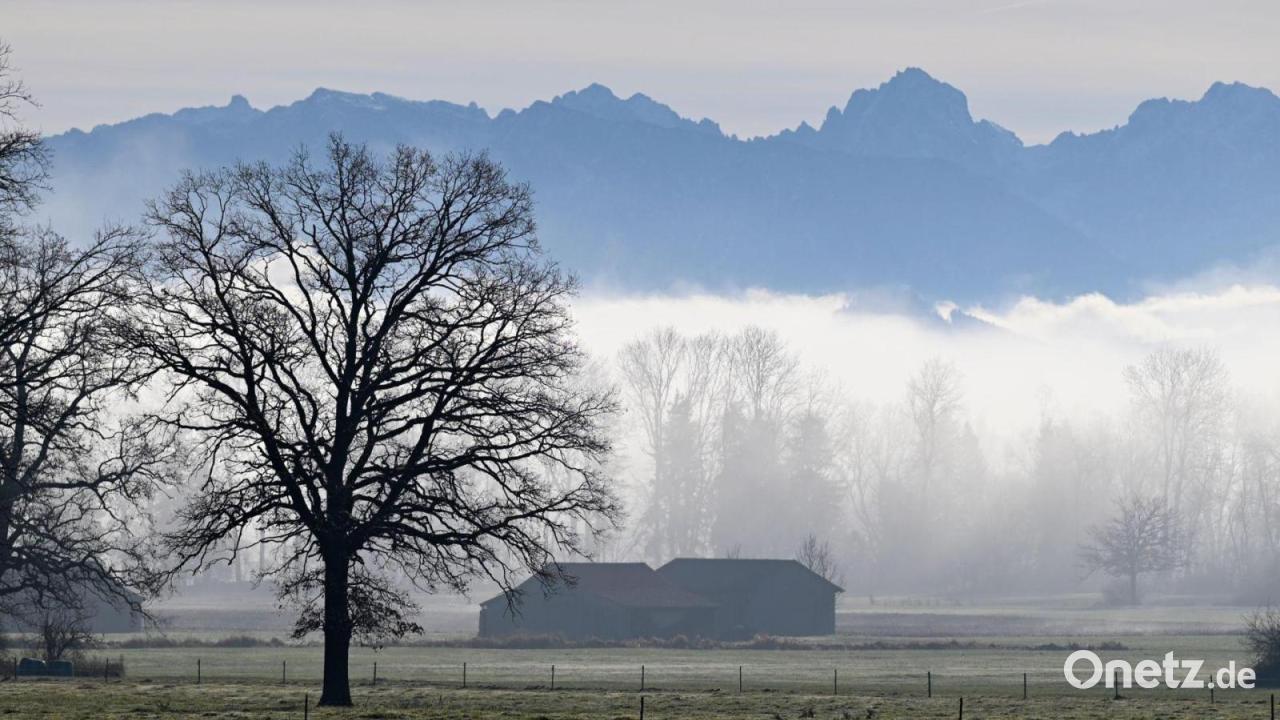 Sonne in den Bergen, Nebel in vielen Teilen Bayerns