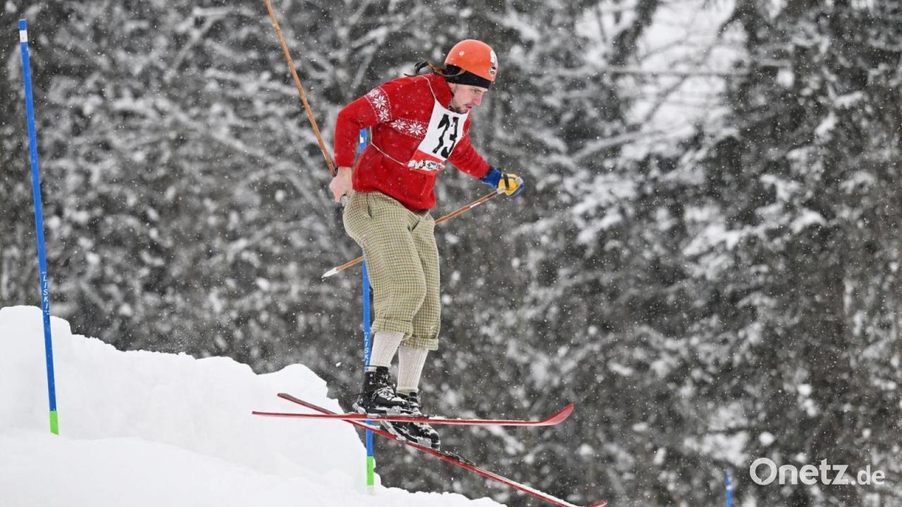 Mit Opas Gletscherbrille: Nostalski fordert Retro-Skifahrer