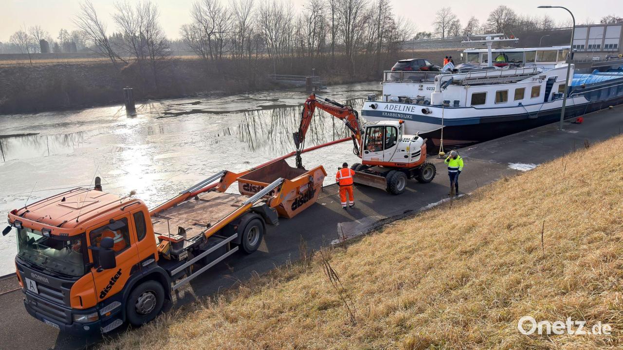 Main-Donau-Kanal bei Forchheim nach Schiffsunfall gesperrt
