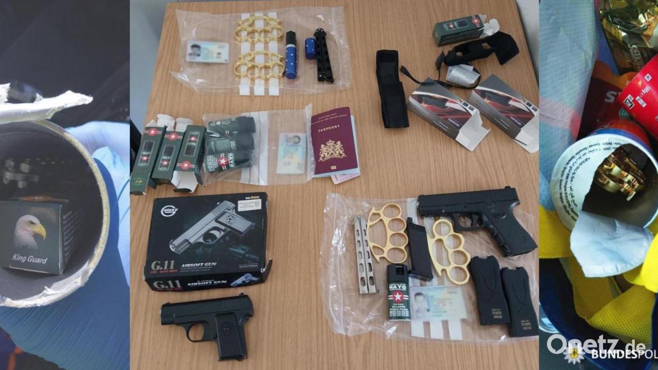 Bundespolizei Waidhaus entdeckt Waffen in Chips-Dosen