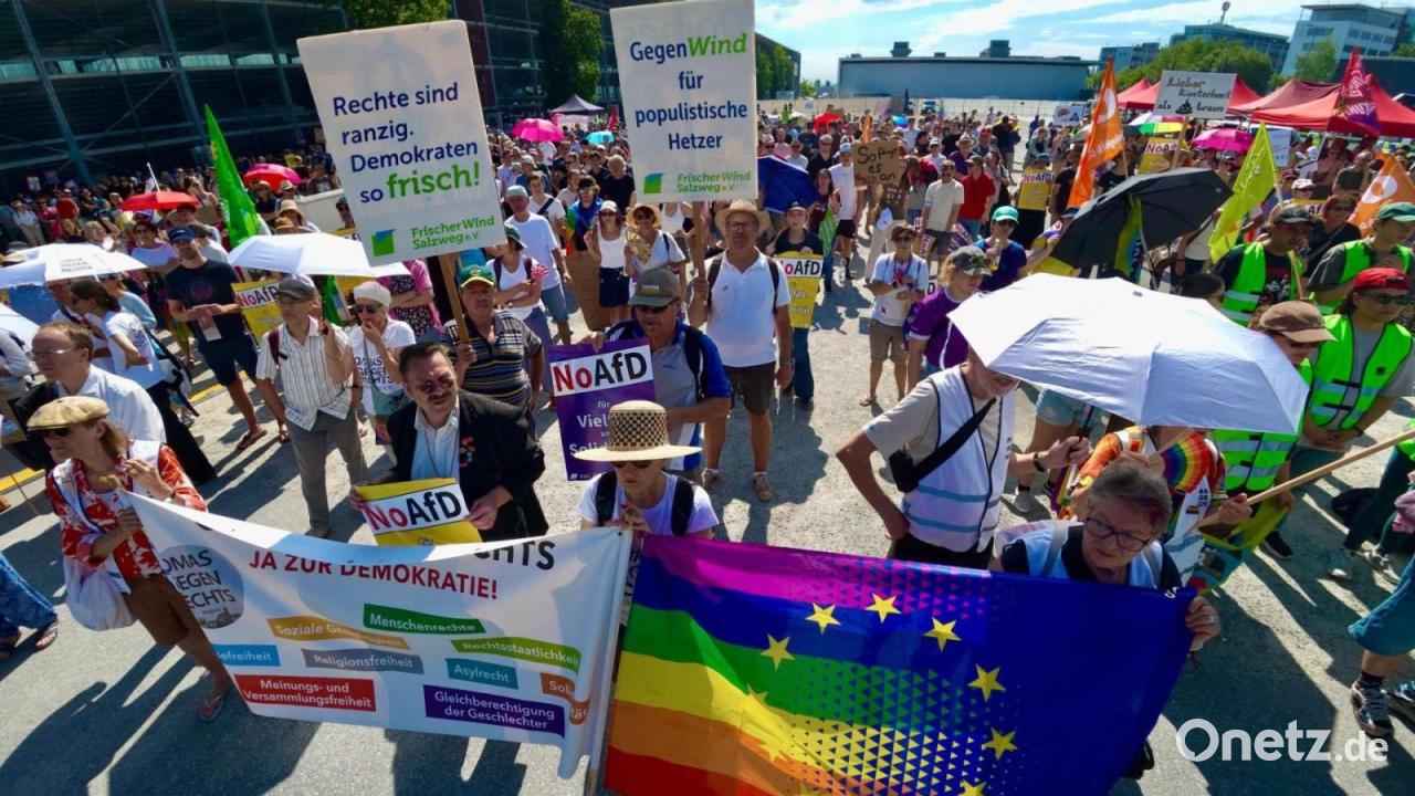 Gegendemonstrationen vor Beginn des AfD-Parteitags