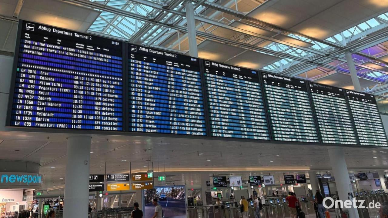 Abfertigungsstopp am Münchner Flughafen nach Unwetterwarnung