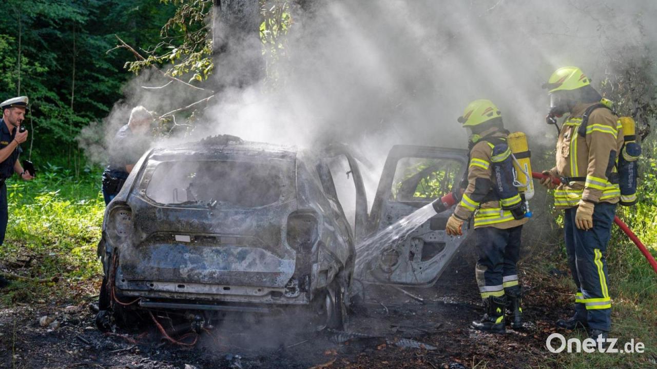 Auto prallt gegen Baum und brennt - 19-Jähriger stirbt