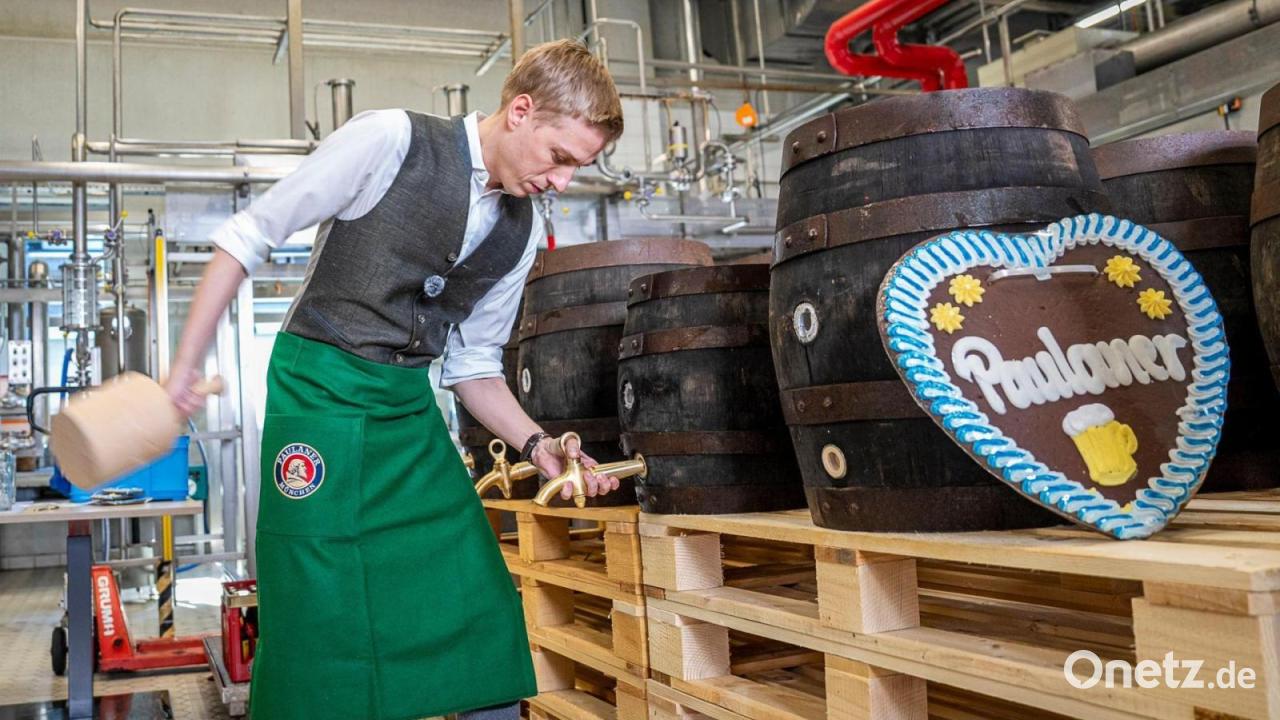 Anzapftraining: OB Krause probt für Wiesn-Anstich