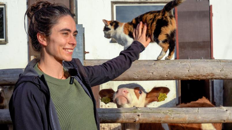 Bild: Franka Eichl
Stefanie Weig liebt ihre Tiere. Auf der Finstermühle bei Pleystein leben 100 Milchkühe und Kälber, Gänse, Hühner und Katzen. In der Sendereihe "Landfrauenküche" tritt die 28-Jährige beim Kochen gegen sechs Landfrauen aus den Regierungsbezirken an.