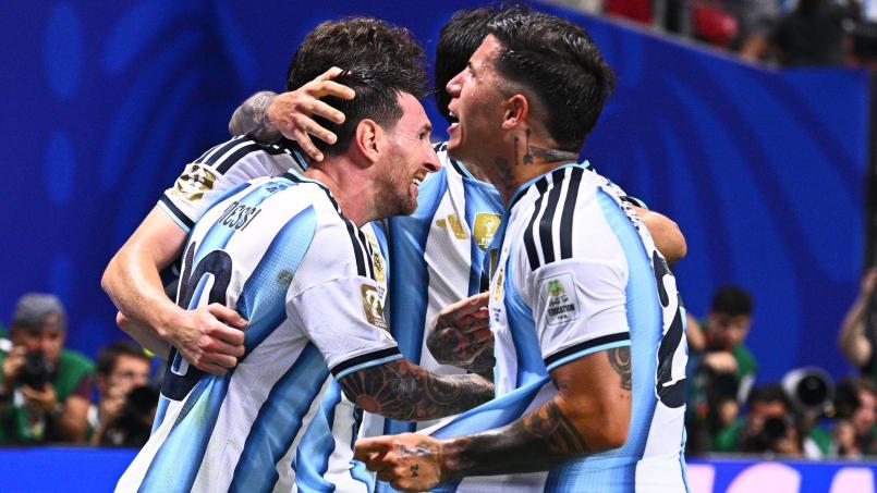 Bild: Tom Weller/dpa
Argentinien steht im Viertelfinale der Fußball-WM.