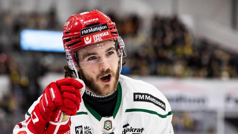 Bild: picture alliance / BILDBYRÅN | JOHAN LÖF
Brayden Tracey jubelt in der kommenden Saison im Trikot der Blue Devils Weiden.
