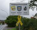 Bereits an den Stadteinfahrten wird der Besucher darauf hingewiesen, dass Pfreimd zu seinen Soldaten steht. 	Bilder: bnr (2)