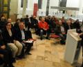 "Nur einem glücklichen Umstand ist es zu verdanken, dass die Synagoge in Sulzbach verschont blieb", erklärte Bürgermeister Michael Göth (rechts) bei der SPD-Gedenkveranstaltung zur Pogromnacht.	Bild: gf