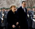 Kanzlerin Angela Merkel mit dem polnischen Premier Mateusz Morawiecki.	Bild: Foto: Kay Nietfeld/dpa