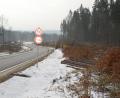 Der Holzeinschlag läuft und wird rechtzeitig vor der Schonzeit für Vögel fertig. Der Bau der neuen Trasse für die B299 kann im Sommer starten.	Bild: wüw