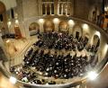 Häufig besuchen deutsche Staatsgäste die Dormitio-Abtei. Am ersten Adventssonntag im Jahr 2010 gab es zum Besuch des damaligen Bundespräsidenten Christian Wulff ein Konzert. 	Bild: Rainer Jensen/dpa