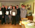 Langjährige Mitglieder des Soldatenbunds wurden in Mähring geehrt. Unser Bild zeigt (von links) Rudi Kraus, Kreisvorsitzenden Ferdinand Lienerth, Josef Reinold, Bürgermeister Josef Schmidkonz, Hermann Ries, Matthias Rath, Stefan Lanzendörfer, Gerhard Schöner, Rainer Eckert und Vorsitzenden Reinhard Beer. 	Bild: kro