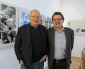 Freundschaftlich verbunden: Schriftsteller Uwe Timm (links) und Moderator Thomas Geiger. 	Bild: Schäfer