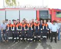 Erstmals einer Leistungsprüfung stellten sich (von links in Schutzanzügen) Anna Hanauer, André Hölzel, Jonas Schmid, Stefan Müller, Theresa Hanauer, Christian Zintl, Michael Müller, Maximilian Fuchs und Maria Hösl in zwei Gruppen.       Bild: fjo