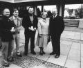 Erhard Wagner, Herbert Hanauer, Franz Schaller, Hilde Siegert und Hans Siegert (von links) holen 1977 in Heidenheim an der Brenz beim "Weltcup in Color" einen sensationellen dritten Rang.  	Repro: tu
