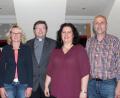 Zu seiner neuen Vorsitzenden wählt der Dekanatsrat Auerbach bei der konstituierenden Sitzung Sonja Schwemmer (Zweite von rechts). Mit im Bild ihr Vorgänger Herbert Appl (rechts), Dekan Markus Flasinski, die Schriftführerin Regina Schrembs und 2. Vorsitzender Franz Eller.	Bild: cs