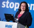Die neuesten Umfragewerte der SPD schüren Zweifel am Kurs der neuen Führungsriege um Andrea Nahles.  	Bild: Bernd von Jutrczenka/dpa