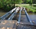 Die Feneisbrücke bei Gröbenstädt soll Mitte Juni fertig sein.  	Bild: gi