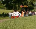 Durch reich tragende Getreidefelder führte die Flurprozession von St. Josef nach Tröglersricht.  	Bild: hcz