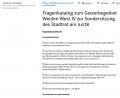 Screenshot: www.csu.de/verbaende/kv/weiden
Überraschend stehen die Fragen an die Stadtverwaltung bereits auf der Internetseite der CSU.