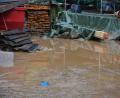 Bild: jr
Auch die Baustelle Schafferhof stand unter Wasser.