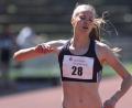 Bild: Kiefner
Ausgepowert im Ziel: Corinna Schwab lief in Regensburg im 400-Meter-Rennen der Frauen in 53,31 Sekunden auf Platz zwei.