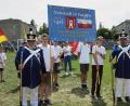 Bild: Uwe Ibl
Die blauweiß gekleideten Mitglieder der Bürgerwehr aus Neustadt/WN sind treue Besucher der Städtetreffen.