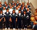 Bild: Kreuzer, Rita [ZER]
Zum 30.Jubiläum führte den Sportkegelklub (SKK) der 1. Vorsitzende Gerhard Meier (links vorne). Fünf Teams gingen an den Start. Auch die Fahnenweihe fand nach drei Jahrzehnten statt. Bild: zer