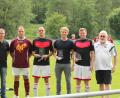 Bild: Beitrag, Externer [EXB] (kontakt@oberpfalznetz.de)
Der SC Eschenbach ehrte langjährige Spieler:  (von links) Thomas Mikolei (3. Vorsitzender), Tobias Lehl (2. Vorsitzender), Miralem Kovacevic (400 Spiele), Sebastian Lehr (250 Spiele), Andreas Theobald (550 Spiele), Vorsitzender Matthias Haberberger.