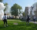 Bild: jr
Wie schon beim Bezirksschützentag im April (Bild) treten an diesem Wochenende in Konnersreuth Böllerschützen in Aktion. Sie werden am Sonntag, 10. Juni, die Teilnehmer des Festzuges am Festplatz begrüßen.