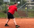 Bild: pmö
Auf die Herren 50 des TC Grün-Rot Weiden (im Bild Stefan Schuster) kommt im Heimspiel gegen Bayernliga-Tabellenführer Weißenburger TC eine schwere Aufgabe zu.