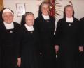 Bild: exb
Die Mallersdorfer Schwestern (von links) Adelgund, Loreta, Simona, Clarena und Helmtraud verlassen Ende des Monats Tirschenreuth..