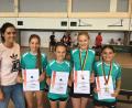 Bild: GSR, Autor [GSR] (GERALD.SACHER@T-ONLINE.DE)
Trainerin Christina Stock-Schönfelder (von links) mit ihren Spielerinnen  Emilia Sperrer, Emilia Schönfelder, Antonia Schraml und Saskia Sacher.