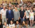 Bild: Kunz
Bürgermeister Jens Meyer hieß Schüler aus Issy-les-Moulineaux willkommen und unterstrich die Bedeutung eines Schüleraustauschs für Europa.
