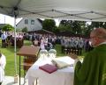 Bild: bk
Immer wieder auf die Mitte, also auf Gott,  hin zu zielen, appelliert Pfarrer Bernhard Huber beim Festgottesdienst.