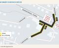 Grafik: NT/AZ
Im rechten Winkel soll die Loderhof- auf die Schillerstraße treffen. Dort beginnt die Ampel-Zone, die bis zum Hitzelmühlweg reicht.
