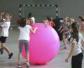Bild: fpoz
Die Waldershofer Schüler sind von Anfang an vom Kin-Ball-Spiel begeistert.
