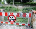 Bild: Stephan Huber
Seit zwei Jahren ist an dieser Stelle kein Durchkommen mehr: Der Pioniersteg überbrückte bis Mitte 2016 den Stadtgraben auf Höhe des Malteserplatzes.