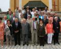 Bild: wro
Zur  Jubiläumsfeier kam  auch der ehemalige Lehrer Johann Gleißner (vorne, Fünfter   von rechts).