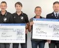 Bild: Wolfgang Steinbacher
Cornelia Walz, Projektleiter Thomas Retzer, Ulrike Schießlbauer, Reiner Volkert, Thorsten Kraft, Christian Gottwald und Christian Beck sowie VR-Vorstand Andreas Reindl bei der Spendenübergabe.