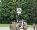 Bild: exb
Kommandeur Oberstleutnant Stefan Reiße (Mitte) übergab das Kommando der ersten Kompanie von Hauptmann Marc Roser (links)  an  Hauptmann Matthias Forster (rechts).
